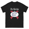 T-shirt Ardèche noir - Pastiche humoristique sur la bière