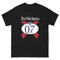 Thumbnail for T-shirt Ardèche noir - Pastiche humoristique sur la bière 07