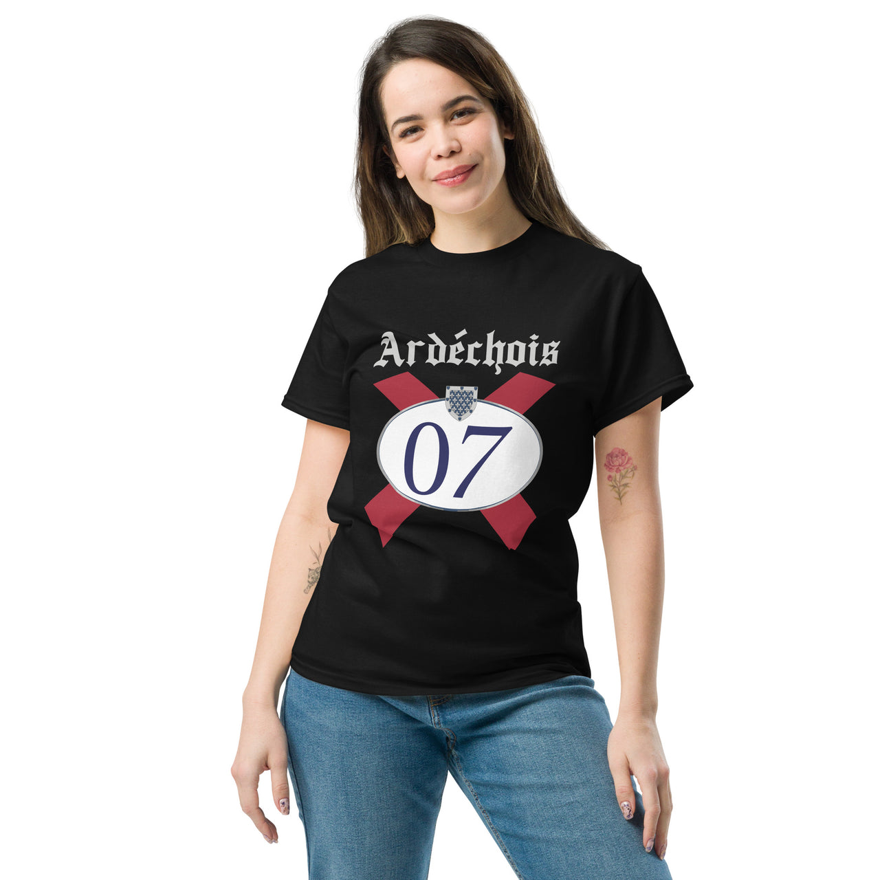 T-shirt Ardèche bleu marine dos - Pastiche humoristique sur la bière 07