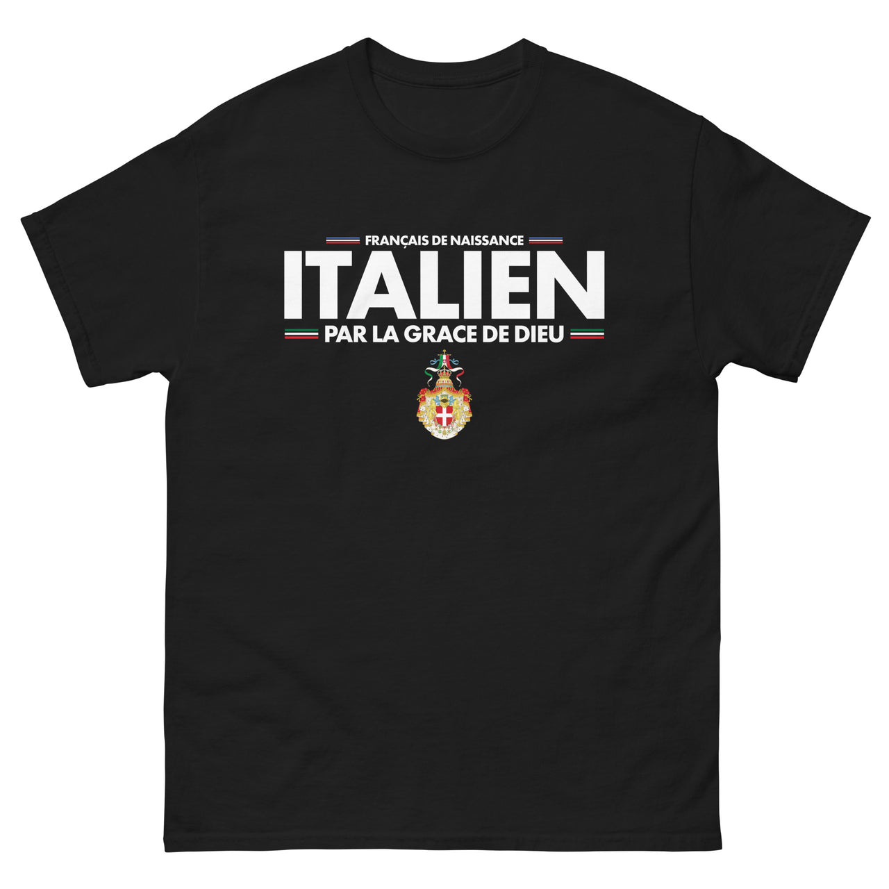 T-shirt Italie noir dos - Français de naissance