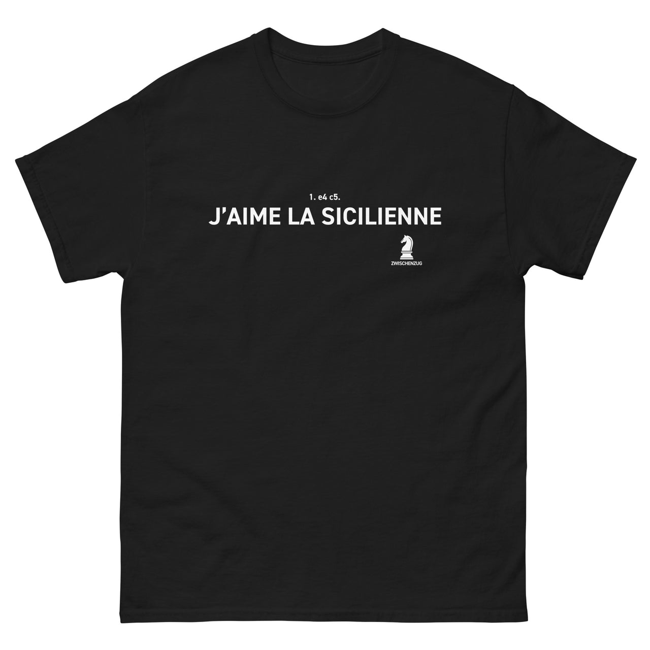 T-shirt classique unisexe - Humour Échec - La sicilienne - Collection ZWISCHENZUG