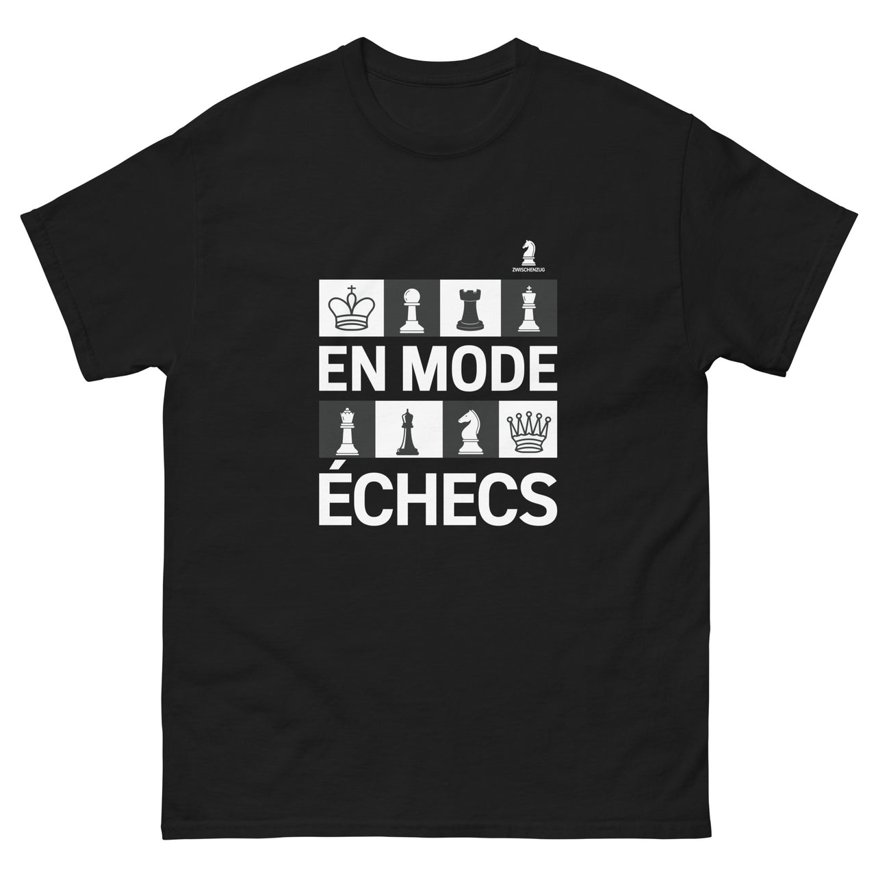 T-shirt Échecs bordeaux - design élégant et structuré