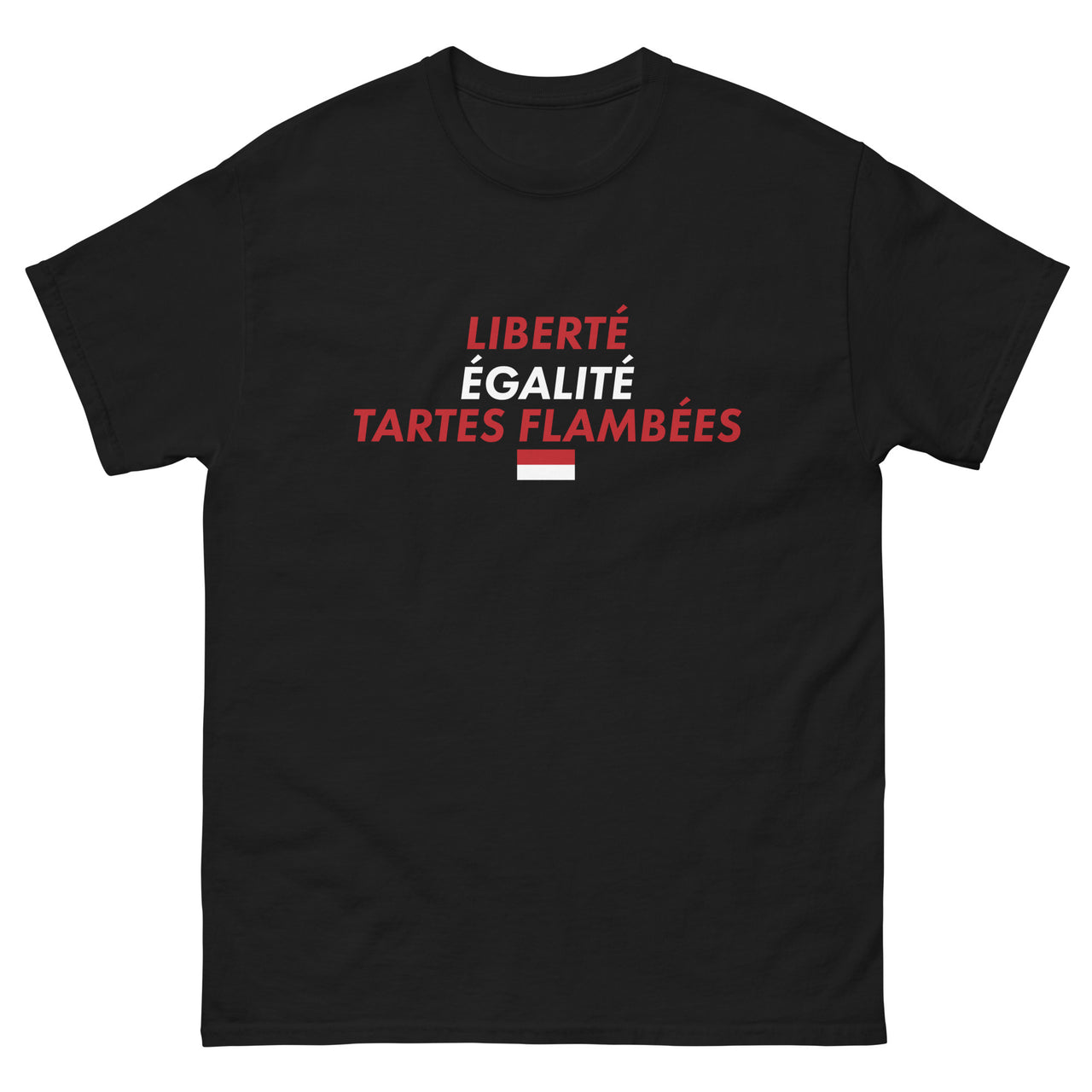 T-shirt Alsace noir - Liberté Égalité Tarte Flambée