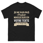 T-shirt Je ne suis pas parfait nom de famille personnalisable