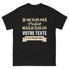 T-shirt personnalisé noir - Je ne suis pas parfait !
