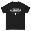 T-shirt Ardèche noir - Méfiez-vous des vieux Ardéchois