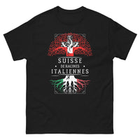 Thumbnail for T-shirt Suisse noir - Fierté des racines italiennes