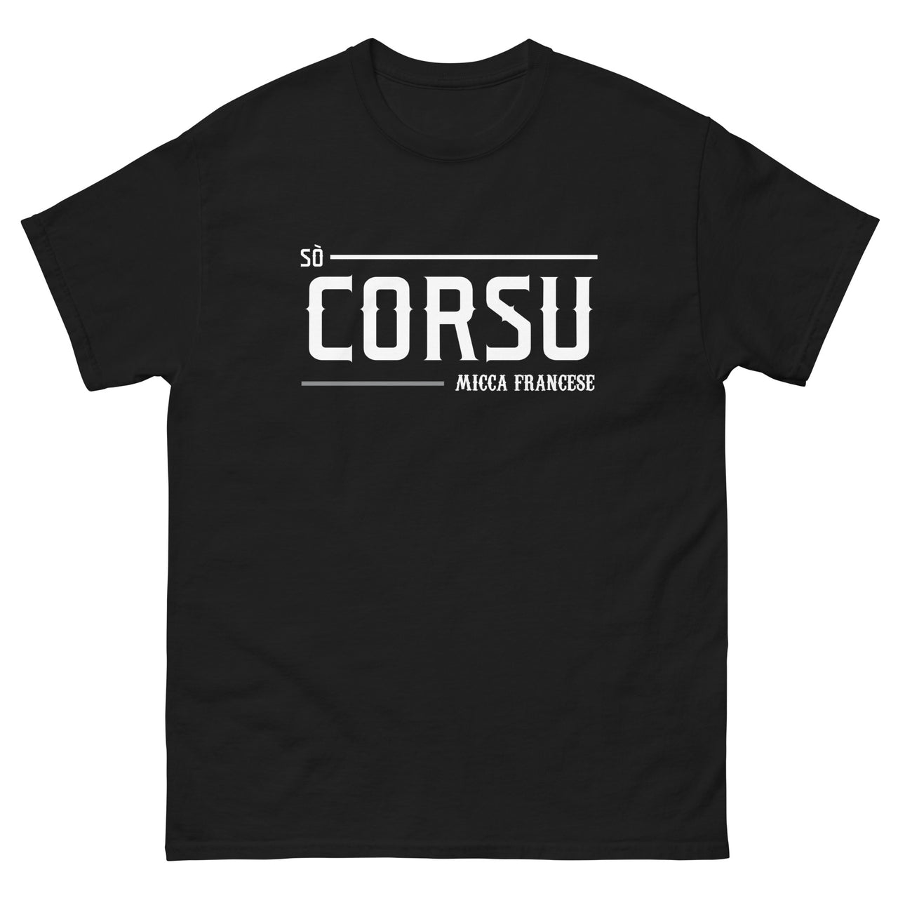 T-shirt Corse noir - Parlez avec le cœur et l'accent