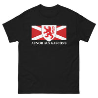 Thumbnail for T-shirt Gers gris - Drapeau gascon et blason d'Armagnac