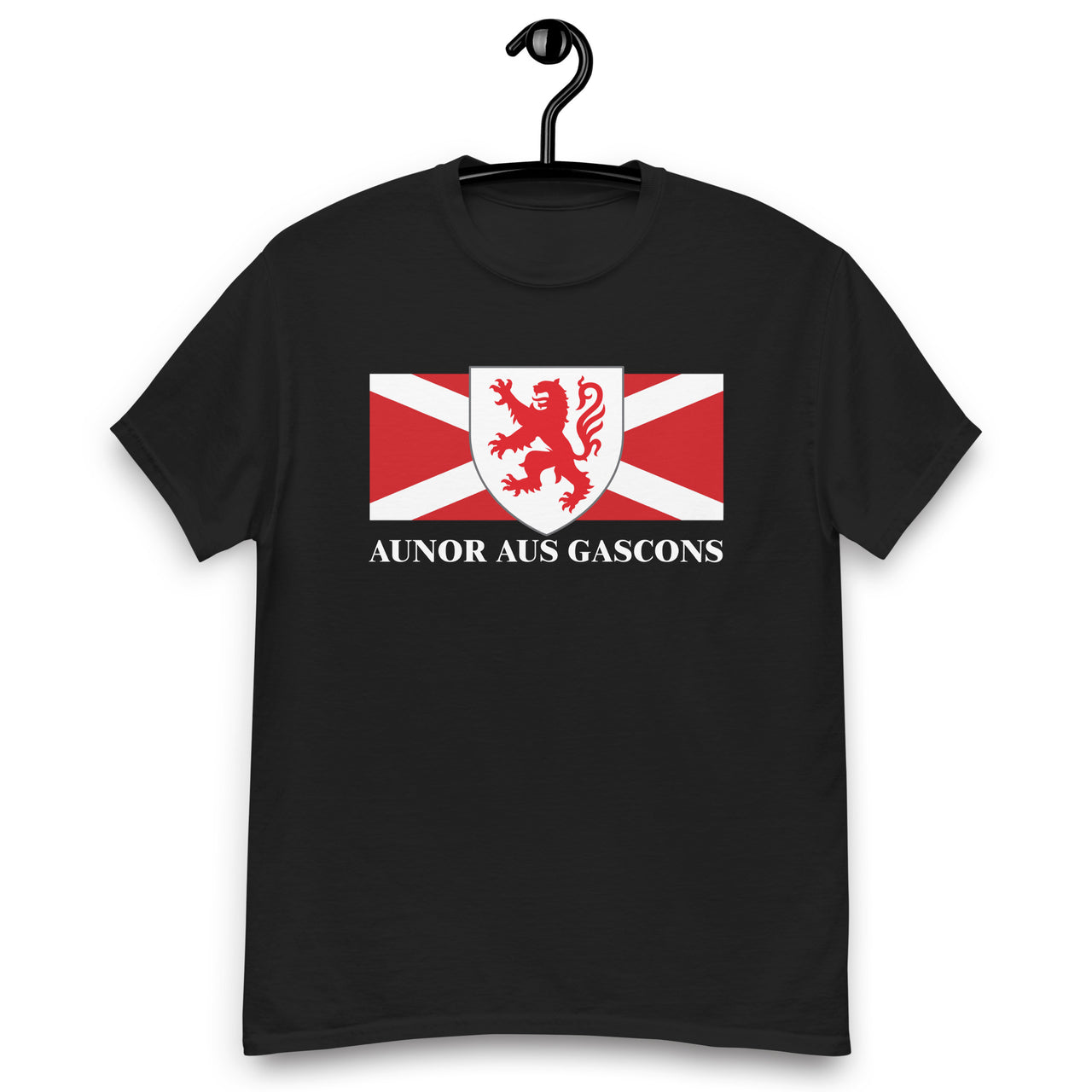 T-shirt Gers rouge - Drapeau gascon et blason d'Armagnac