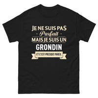 Thumbnail for T-shirt Grondin noir - Fierté locale et humour