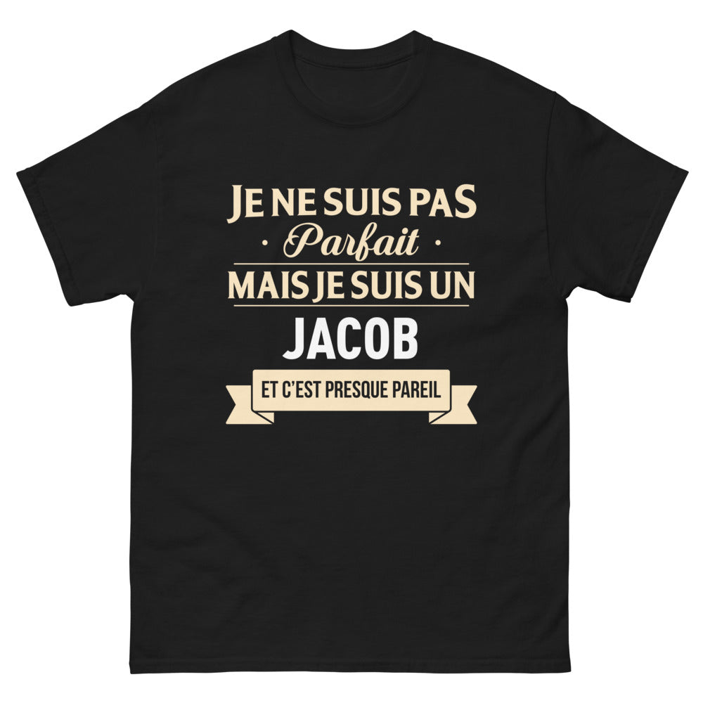 T-shirt Jacob noir - Je ne suis pas parfait mais presque