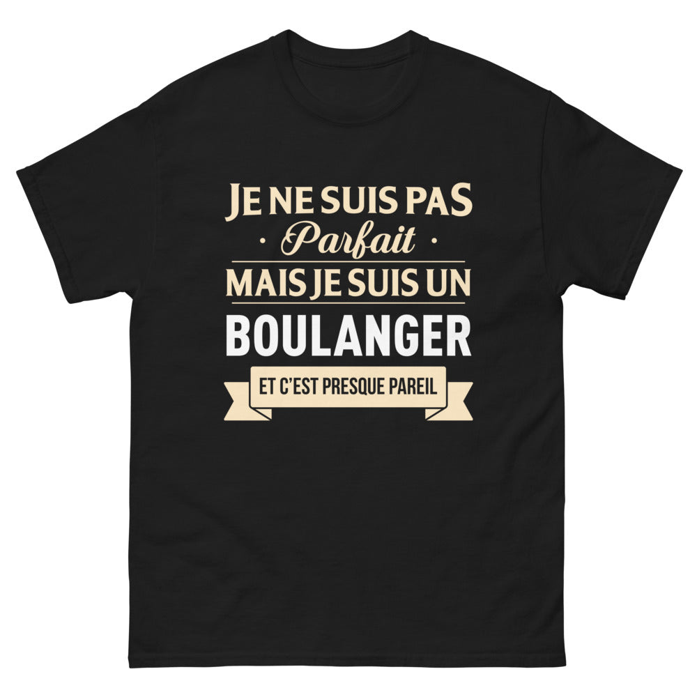 T-shirt boulanger noir - La perfection est un mythe