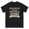T-shirt humoristique Leclercq noir - Je ne suis pas parfait