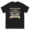 T-shirt Humoristique Rolland noir - Je ne suis pas parfait
