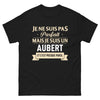T-shirt Aubert noir - Je ne suis pas parfait mais je suis un Aubert