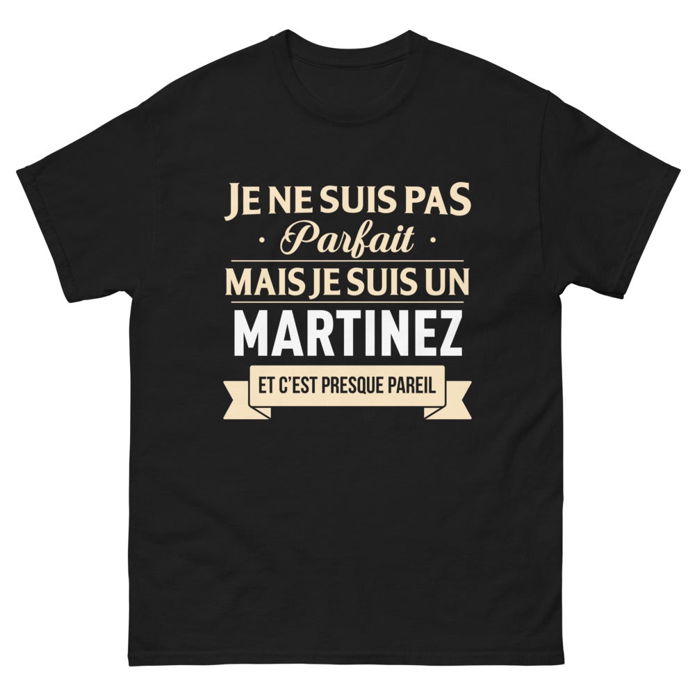 T-shirt humoristique Martinez noir - Imperfection avec charme