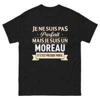 Thumbnail for T-shirt Moreau noir - Je ne suis pas parfait, presque pareil