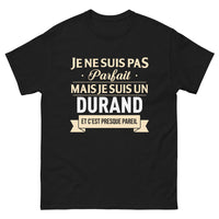 Thumbnail for T-shirt Humour Durand noir - Je ne suis pas parfait mais presque