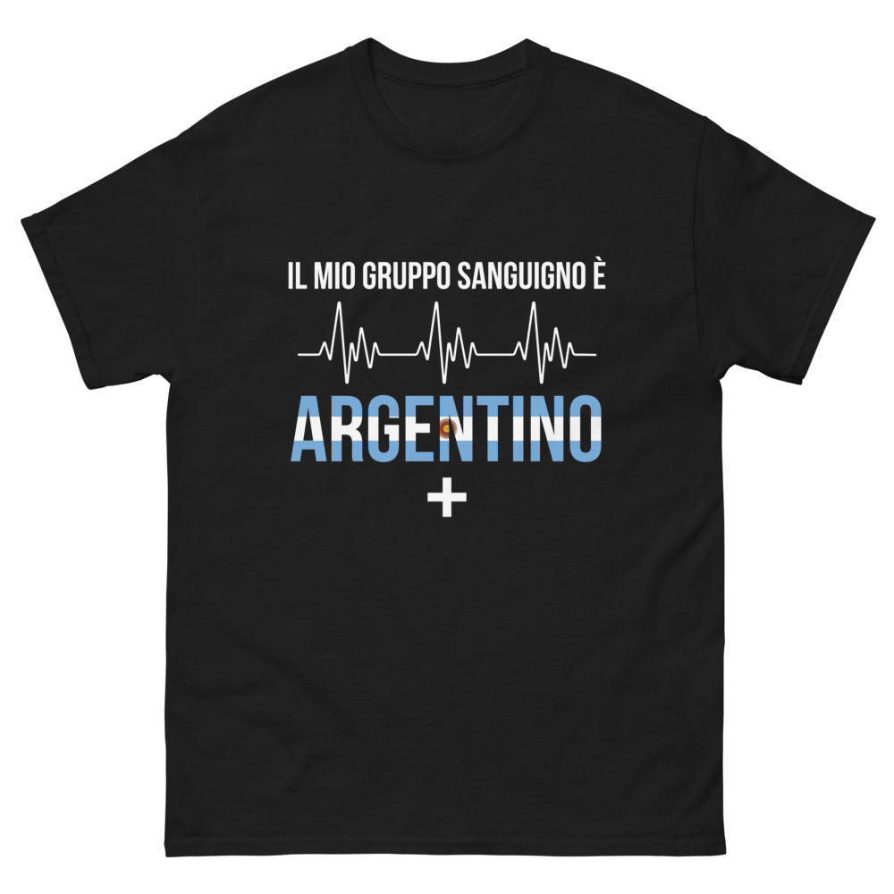 T-Shirt Argentino nero - Il Mio Gruppo Sanguigno