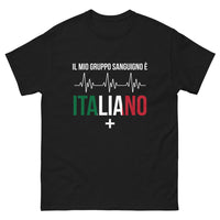 Thumbnail for Maglietta Italia nera - Il Mio Gruppo Sanguigno è Italiano