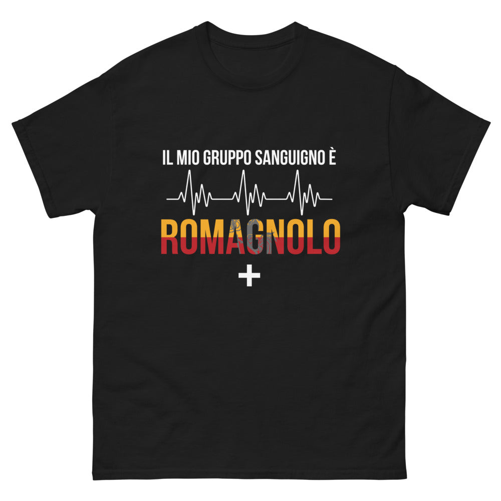 T-shirt Romagne noir - Il Mio Gruppo Sanguigno è Romagnolo