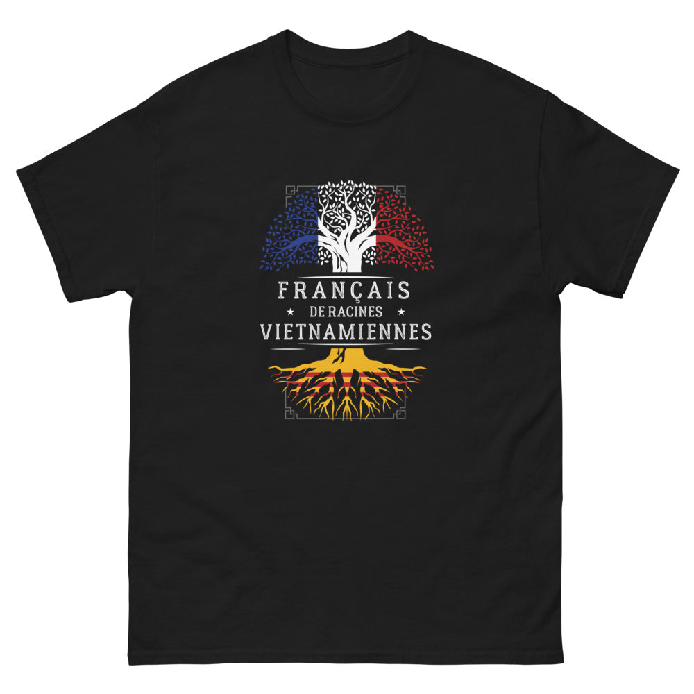 T-shirt Vietnamien noir - Fierté en coton