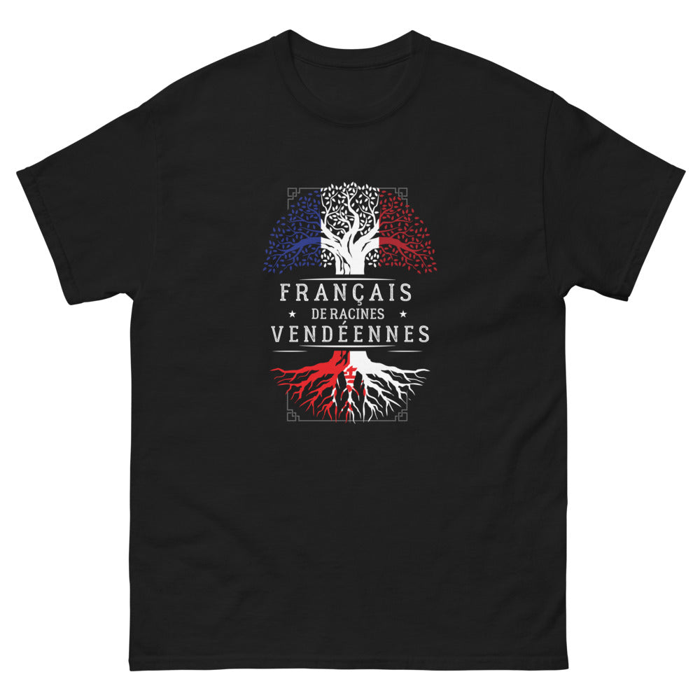 T-shirt Vendée noir - Français de Racines Vendéennes