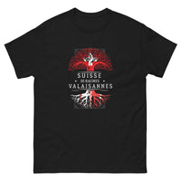 Thumbnail for T-shirt Valais noir - Fierté de vos racines suisses