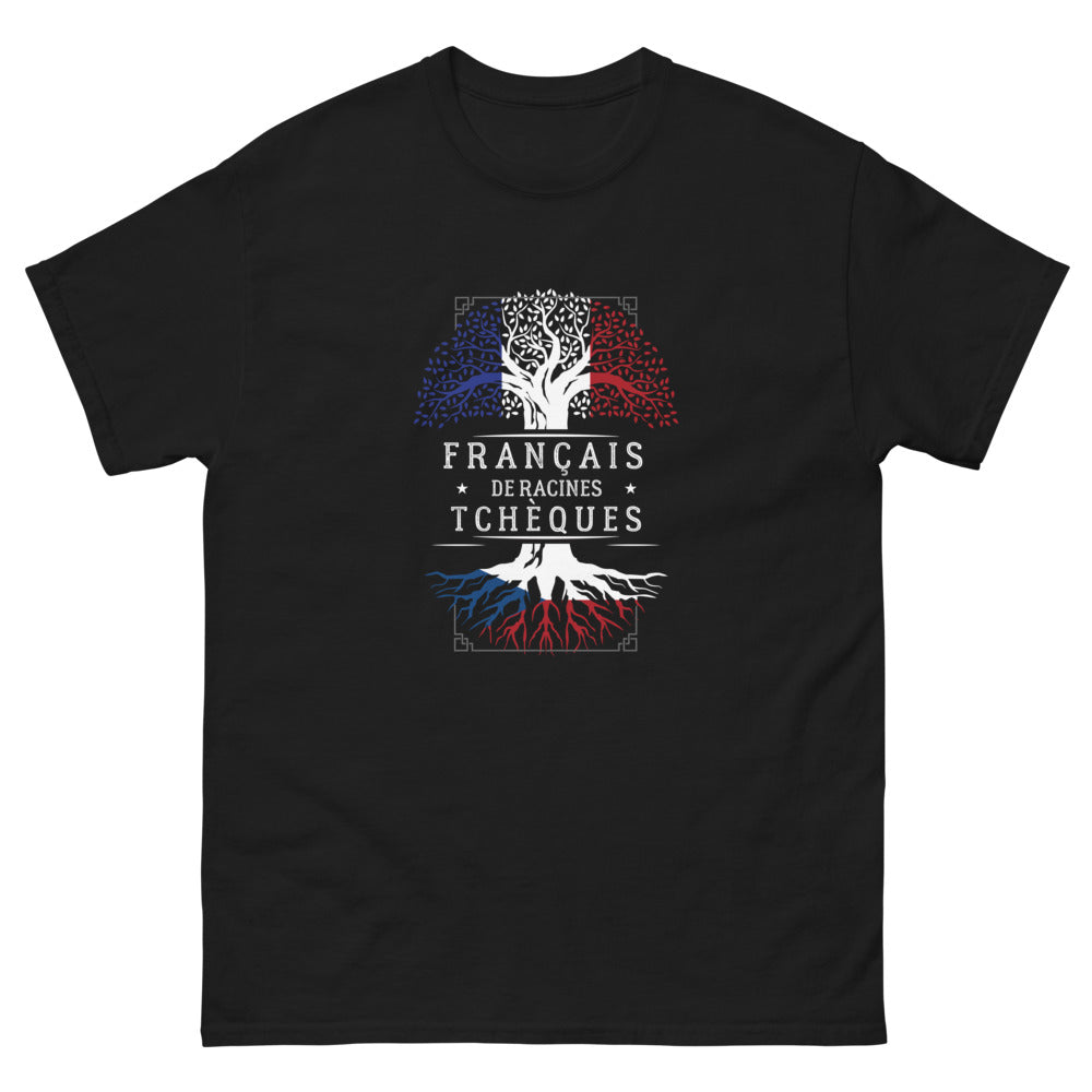T-shirt Tchèques noir - Fierté sombre et humour des origines