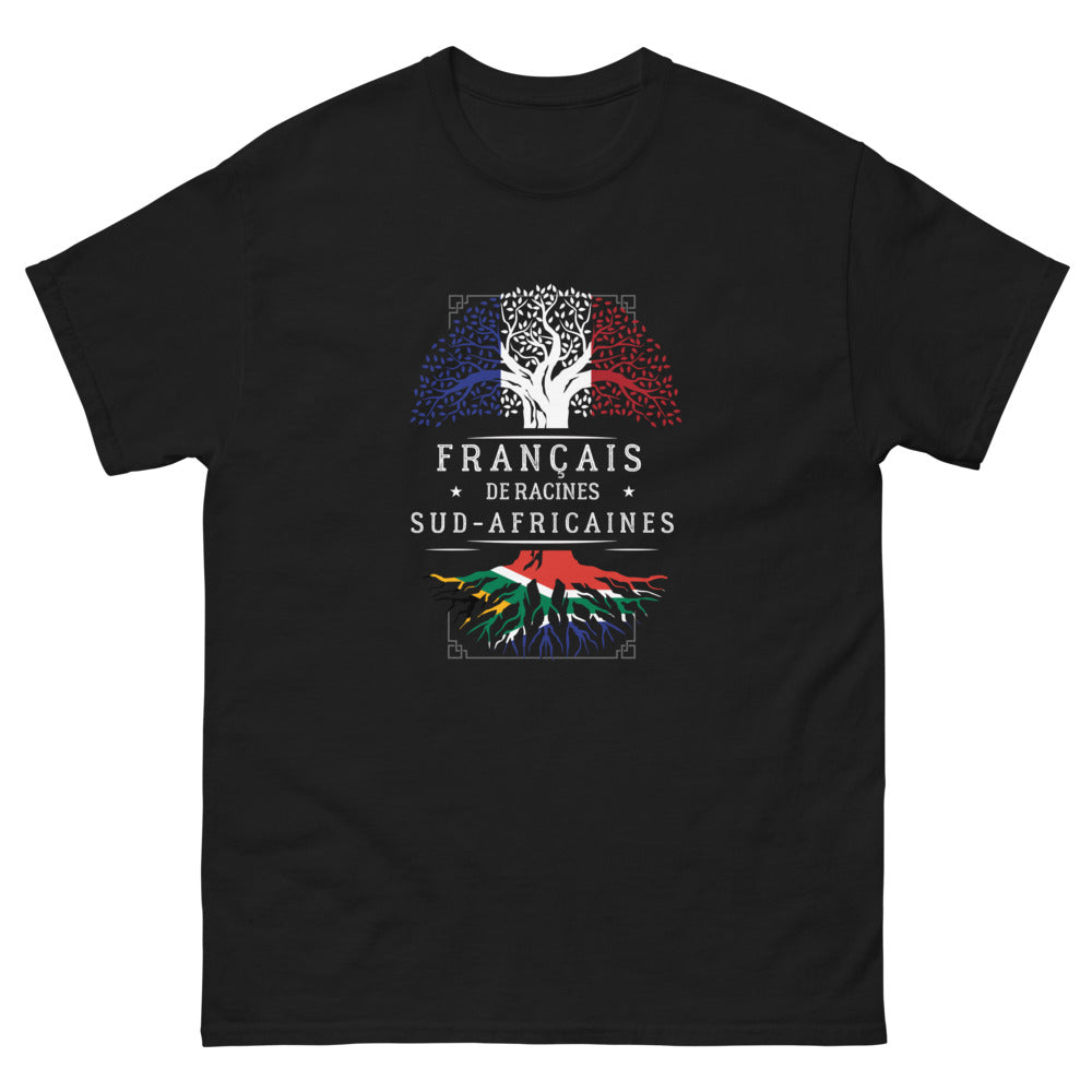 T-shirt Sud-Africain noir - Affichez vos origines avec humour