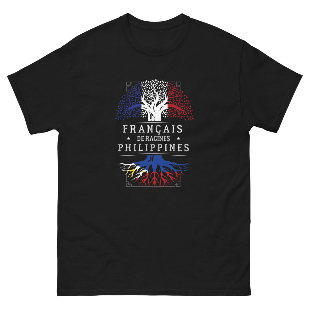 T-shirt Philippines noir - Français de Racines Philippines