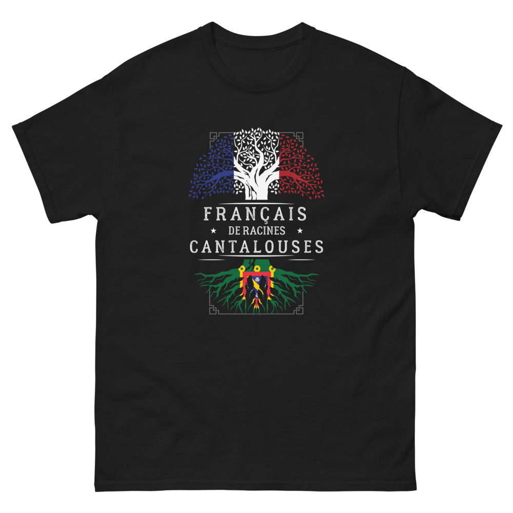 T-shirt Cantal noir - Français de Racines Cantalouses