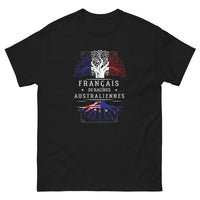 Thumbnail for T-shirt Franco-Australien noir - Héritage et style unique