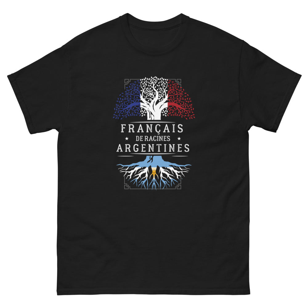 T-shirt Français argentins noir - Héritage et Fierté culturelle