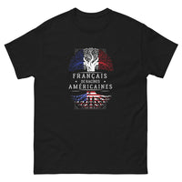 Thumbnail for T-shirt Français de Racines Américaines noir - clin d'œil culturel
