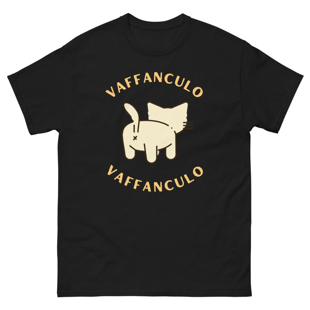 T-shirt Italia nero - Vaffanculo con humor italiano