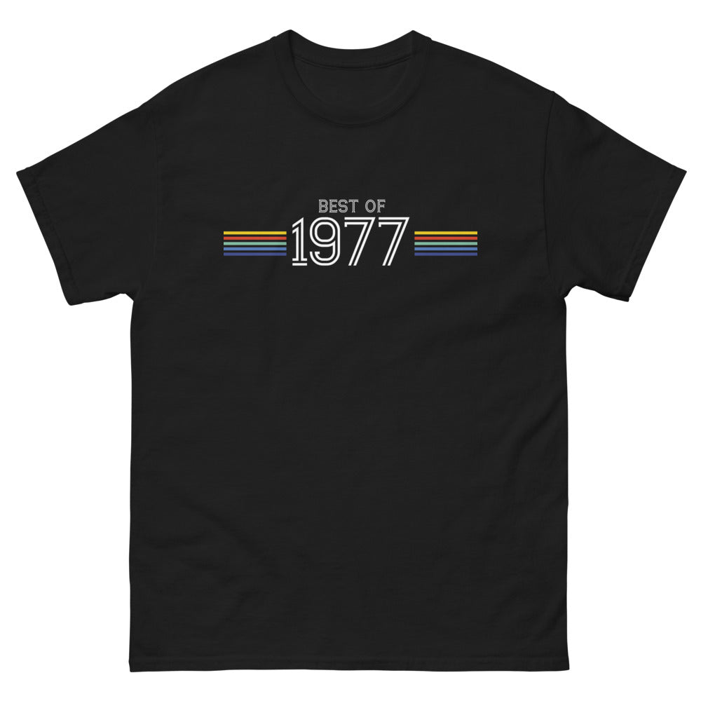 T-shirt Nostalgie 1977 noir - Souvenir original vintage