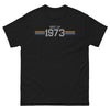 T-shirt Nostalgie 1973 noir - design sombre et amusant