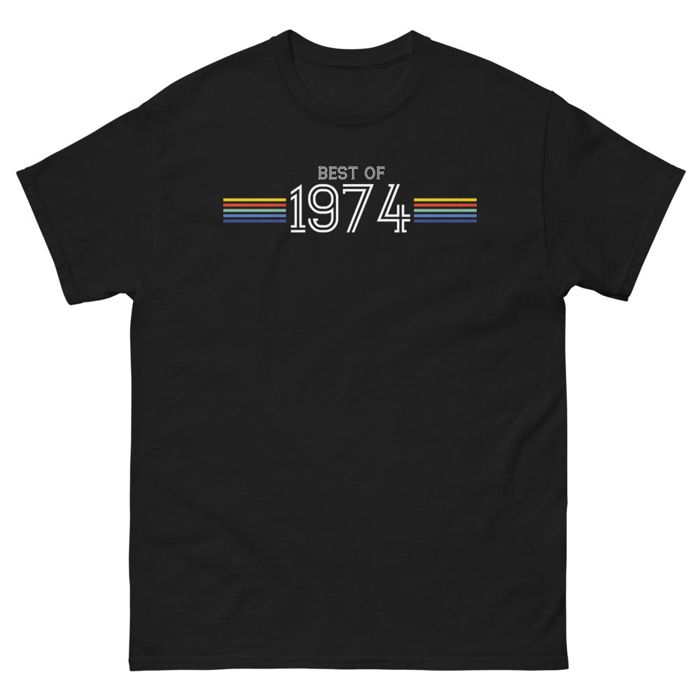 T-shirt 1974 noir - Aged to Perfection