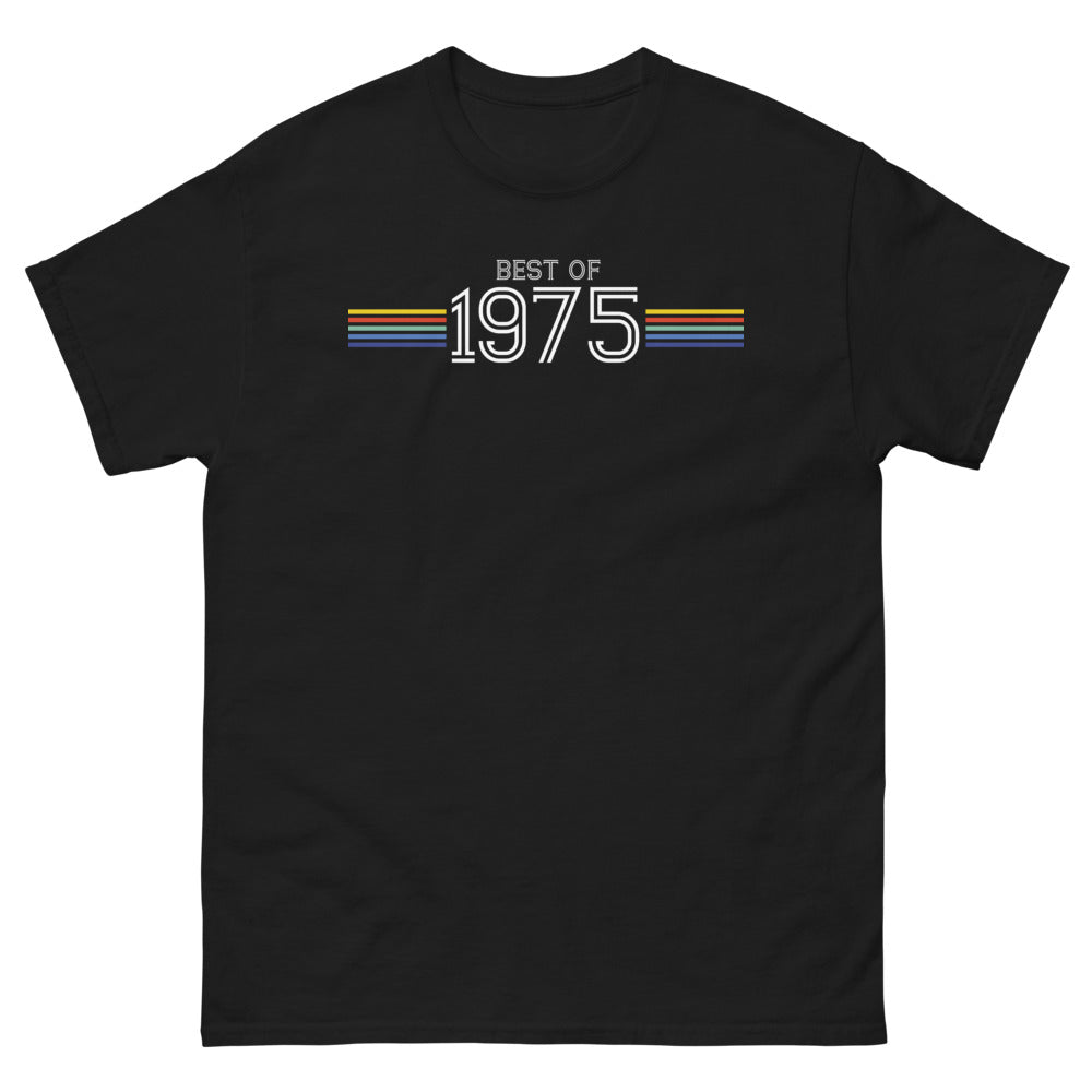 T-shirt 1975 noir - Hommage aux années nostalgiques