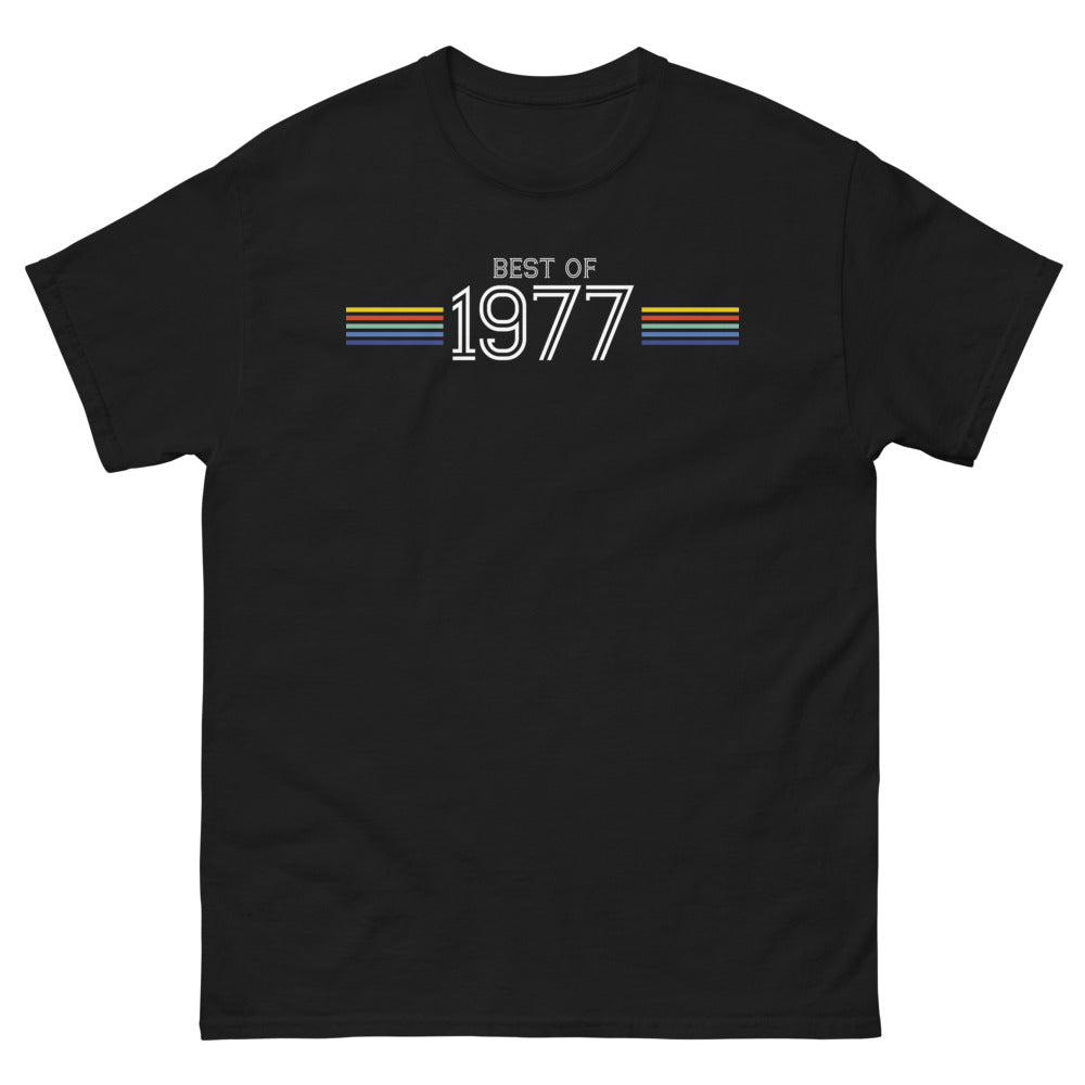 T-shirt 1977 noir - Embrassez la nostalgie des années 70