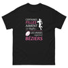 T-shirt Béziers noir - Certaines filles aiment le rugby