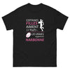 T-shirt Rugby Narbonne noir - Fierté locale et humour
