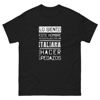 Thumbnail for T-shirt Italie noir - Lo siento, este hombre ya está pillado