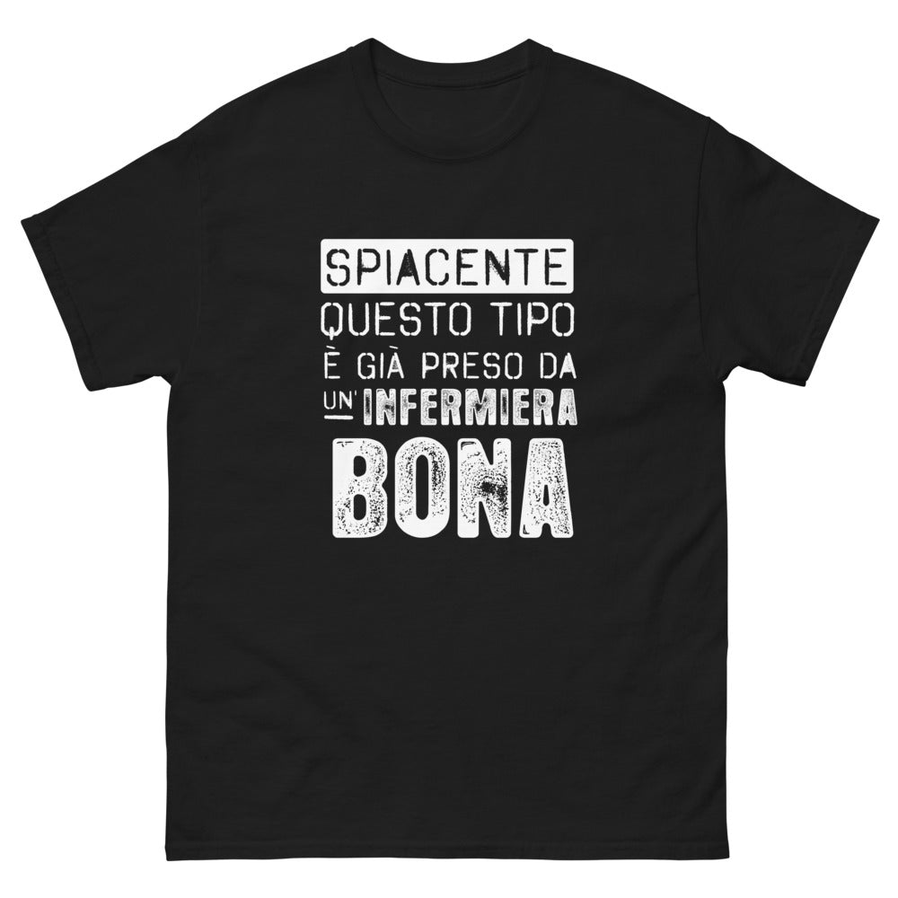 T-shirt Italie noir - Messaggio umoristico per infermiere