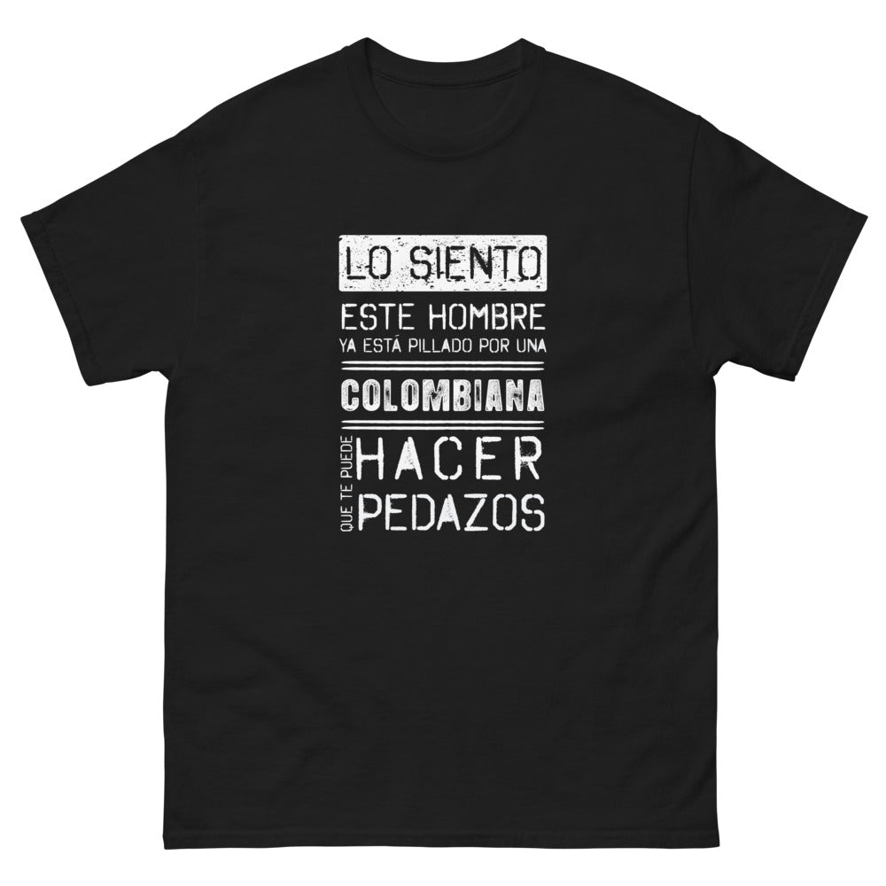 T-shirt Colombie noir - Lo siento, este hombre ya está pillado