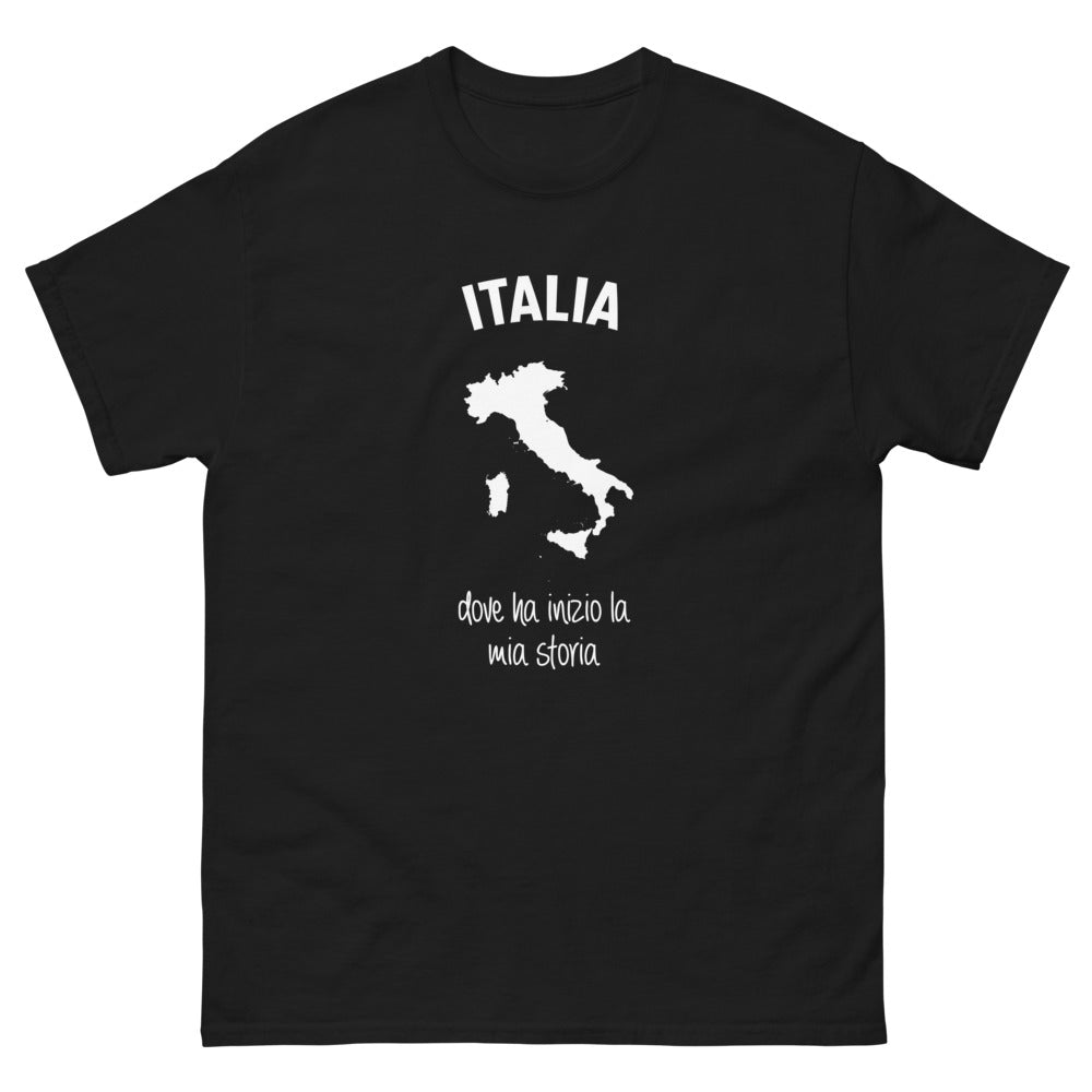 T-Shirt Italia Nero - La mia storia comincia qui