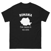 Thumbnail for T-shirt Romania nero - Dove Comincia la Mia Storia
