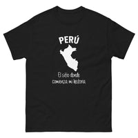 Thumbnail for T-shirt Pérou noir - El sitio donde comienza mi historia